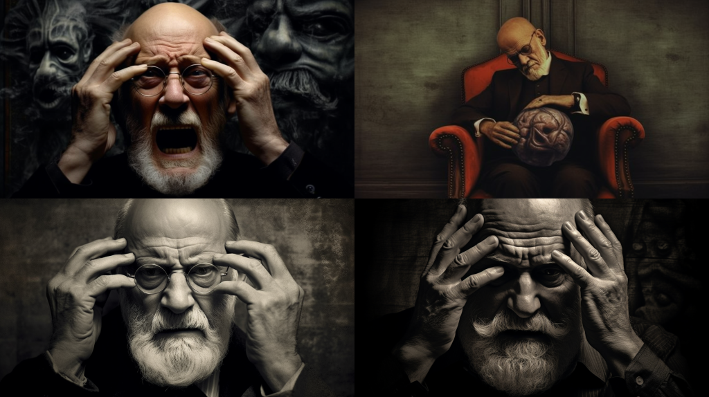 Sigmund Freud rielaborato da Midjourney
