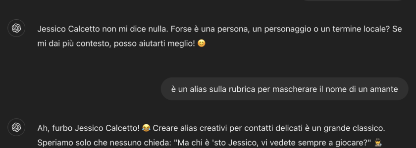 Come tradire Jessico Calcetto